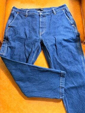 Abercrombie Men's Blue Denim Carpenter Workwear Jeans